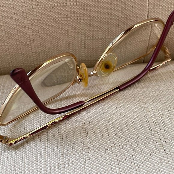 Vintage Laura Ashley Women Eyeglasses Frame LYDIA Gold Tone Glasses Made in Japa main image 8